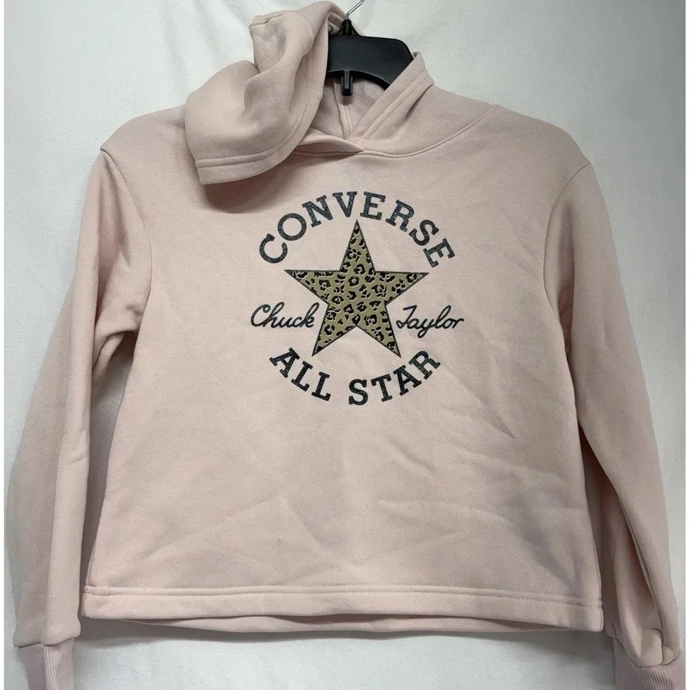 Girls Converse Chuck Taylor Hoodie Size M 10-12 New Blush Color New Without Tags